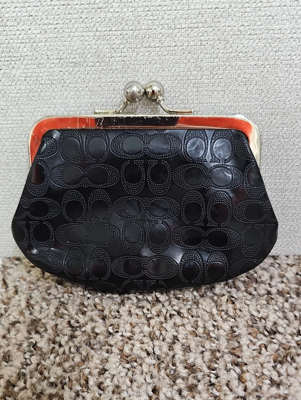 COACH KISSLOCK LEATHER COIN PURSE BFPM-07-148